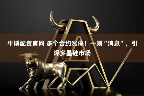 牛博配资官网 多个合约涨停！一则“消息”，引爆多晶硅市场