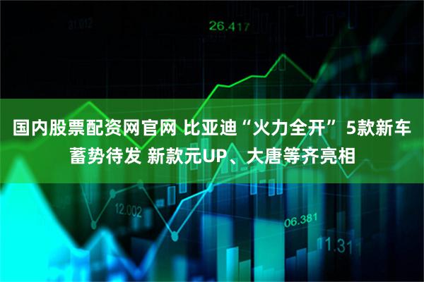 国内股票配资网官网 比亚迪“火力全开” 5款新车蓄势待发 新款元UP、大唐等齐亮相